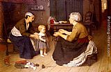 David Adolf Constant Artz Canvas Paintings - The First Step